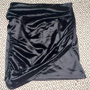 Black Satin Skirt